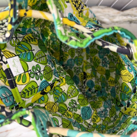 Vera Bradley Quilted Backpack – Green & Blue Floral, 14" x 12.5" - Picture 7 of 7